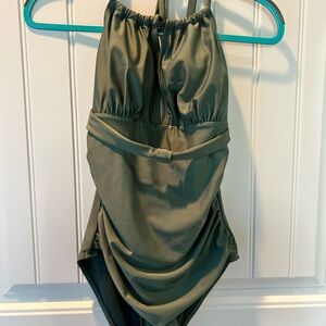 Stylish Olive Green Swimsuit